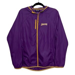 LAKERS NBA Exclusive Collection Long Sleeve Lightweight Windbreaker Jacket  L